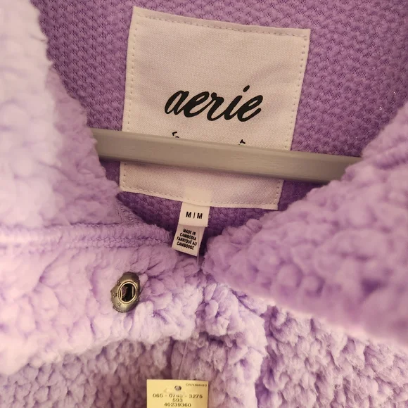 Aerie Lavender Fleece Top - Picture 2 of 3